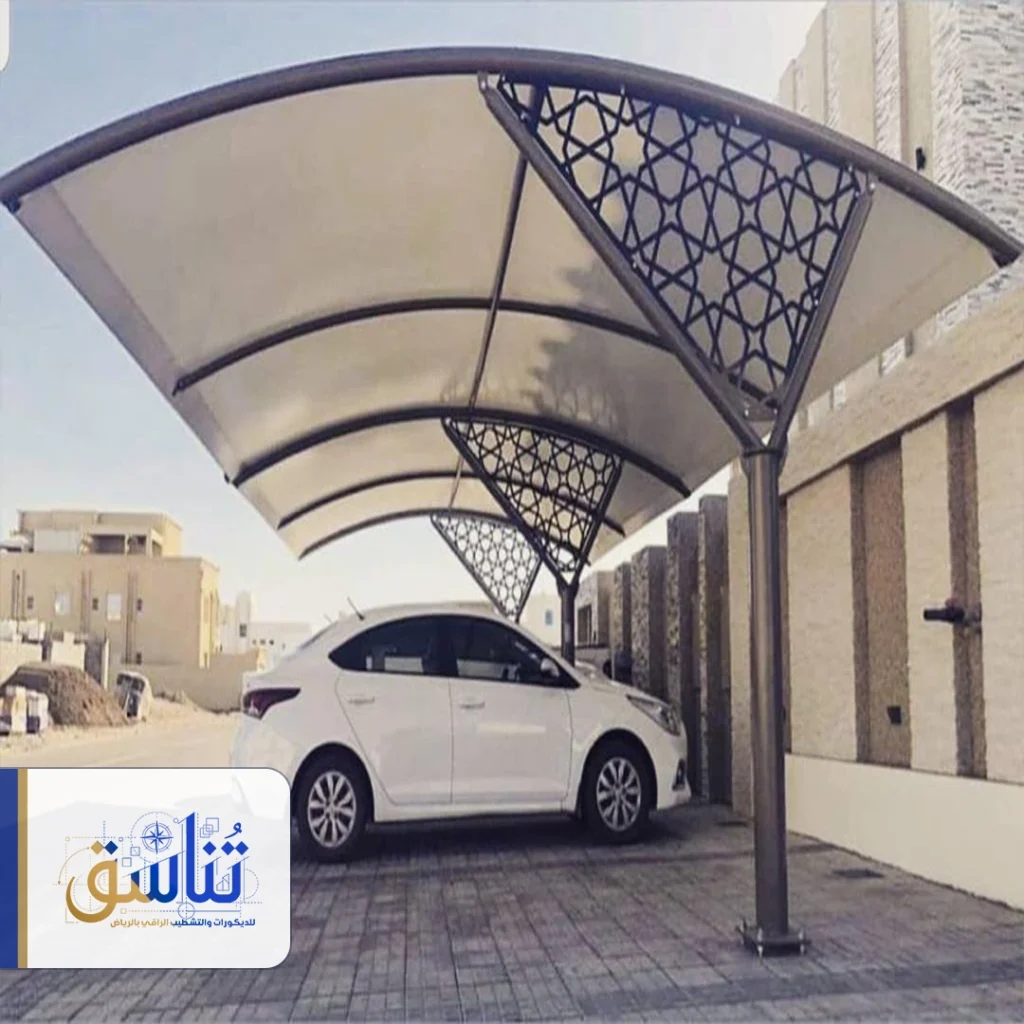 مظلات سيارات معلقة حي الملقا بالرياض