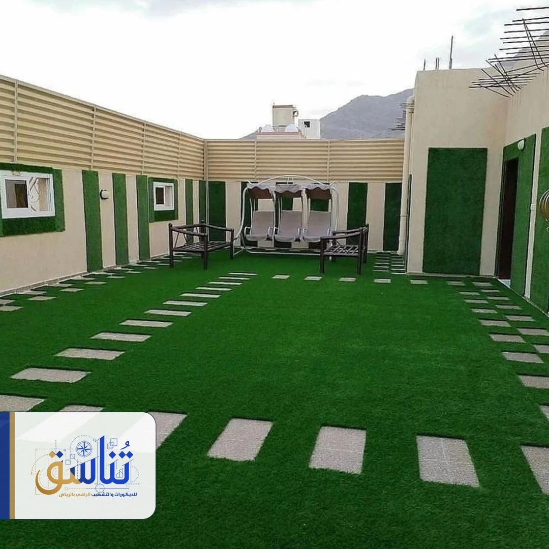 تنسيق حدائق عشب صناعي بالرياض
