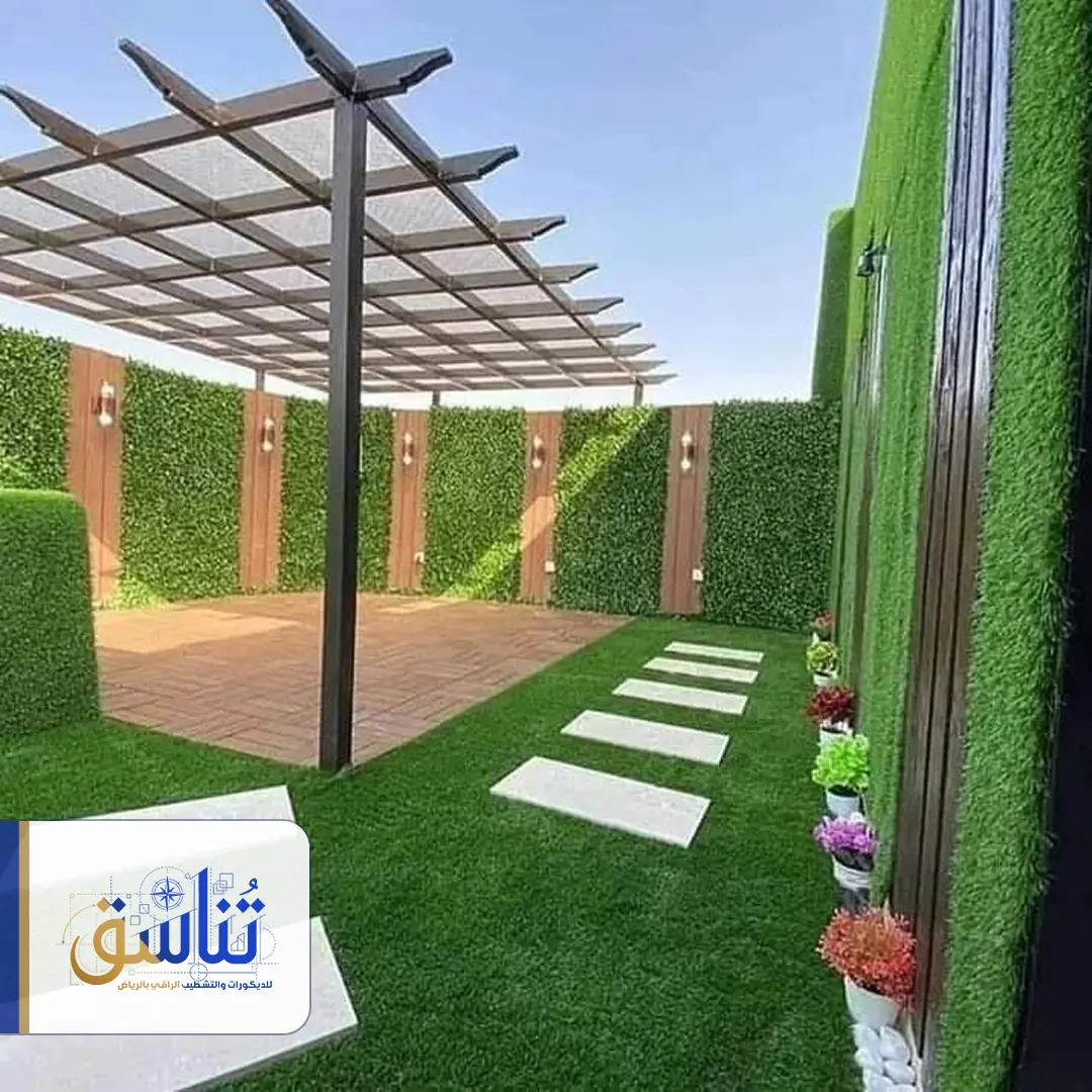 تنسيق حدائق عشب صناعي بالرياض