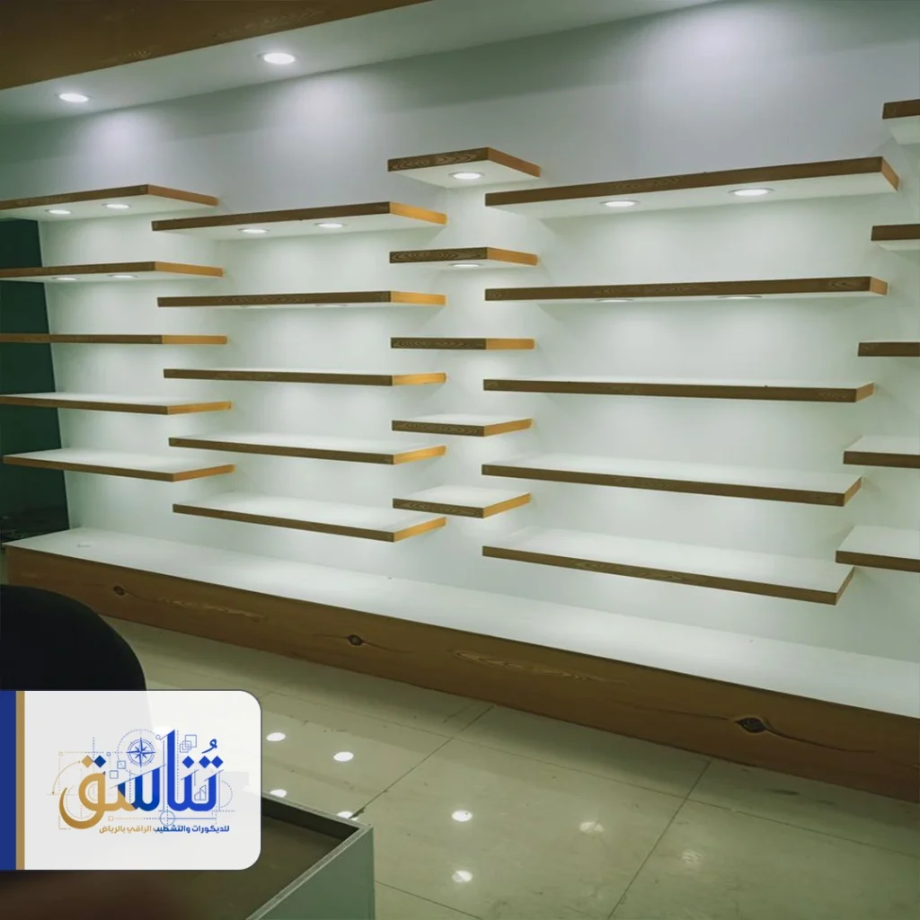 ديكورات محلات تجارية خشبية