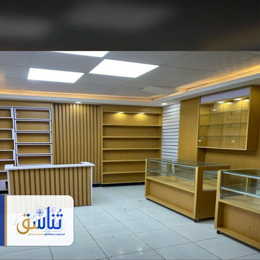 ديكورات محلات تجارية خشبية